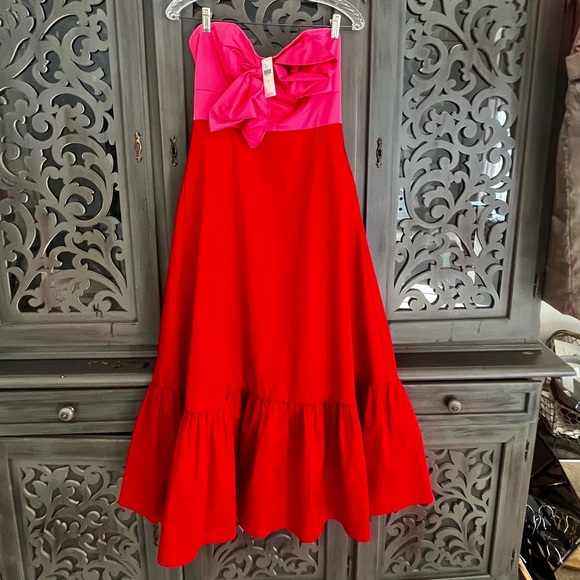 Hutch Dresses & Skirts - NWT Hutch pink scarlet red bow colorblock dress 6